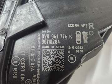 AUDI A3 RS3 S3 8V0 SVĚTLO PRAVÁ FULL LED 8V0941774K ORIG. NOVÁ