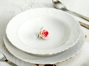 3604 ЗОЛОТАЯ МАСЛЕНКА РОКОКО ЛИНИЯ ФАРФОР ĆMIELÓW