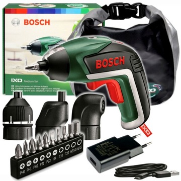 ОТВЕРТКА IXO 5 BOSCH + 10 БИТ + 3 АДАПТЕРА