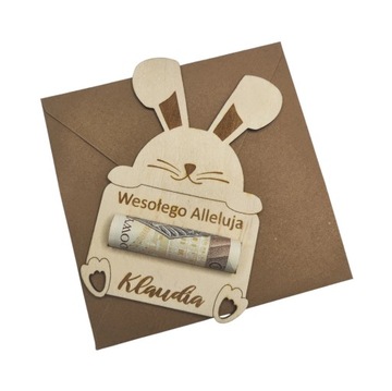 Tabliczka bon podarunkowy na Wielkanoc Króliczek