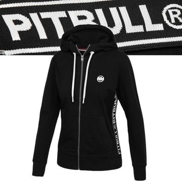 Damska Bluza Rozpinana z Kapturem Pitbull French Terry La Deta Sportowa