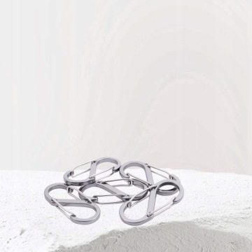 ПРЯЖКА МЕТАЛЛ. КАРАБИН ЗАЖИМ ДЛЯ РЕМНЯ БОЛЬШАЯ СЕРЕБРЯНАЯ