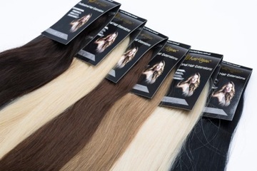 50CM WŁOSY NATURALNE BIO taśma SŁOWIAŃSKIE bio tape GOLDLINE SOFT