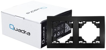 QUADRA ДВОЙНАЯ РАМКА МАТОВЫЙ ЧЕРНЫЙ ПРЕМИУМ MAT