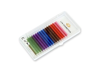 RZĘSY KOLOROWE POJEDYNCZE MIX C 0,07 #1506