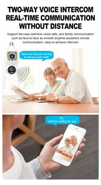 Интеллектуальный голосовой домофон 4MP E27 с замкнутым контуром управления PTZ