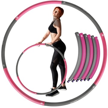 HULA HOP ODCHUDZAJĄCE FITNESS SKŁADANE PIANKOWE 90CM SPORTVIDA