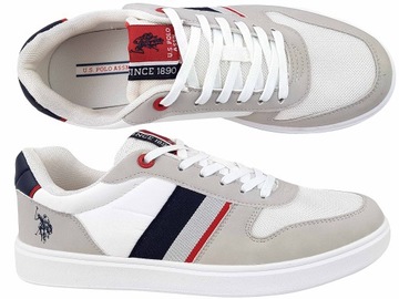 U.S. POLO ASSN SNEAKERS BUTY MĘSKIE TRAMPKI SZARE