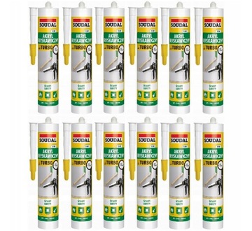 Akryl Szybki Express Turbo BIAŁY Soudal 280ml CAŁY KARTON 12szt.