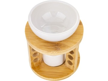 Керамический и деревянный АРОМАТИЧЕСКИЙ КАМИН на восковом масле 13,5 х 11,5 х 11,5 см