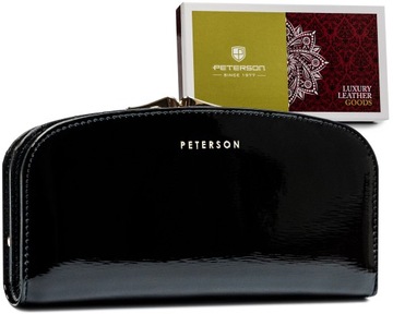 Peterson pojemny portfel na karty damski skórzany