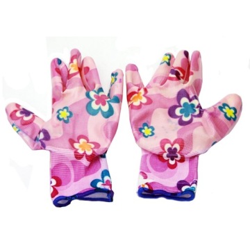 Женские цветные прорезиненные садовые перчатки M