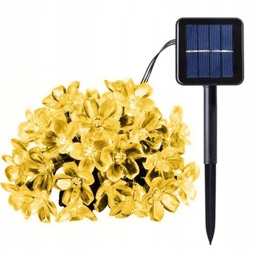 СОЛНЕЧНЫЕ САДОВЫЕ ЛАМПЫ ЦВЕТОЧНАЯ ЦЕПЬ 7M 50LED