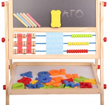 МНОГОФУНКЦИОНАЛЬНАЯ ДВУХСТОРОННЯЯ МАГНИТНАЯ ДОСКА + МЕЛ ГУБКА ДЛЯ РУЧКИ