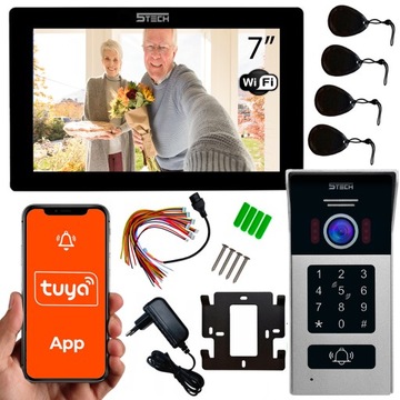 DWUŻYŁOWY WIDEODOMOFON CYFROWY 5TECH 7'' RFID WIFI