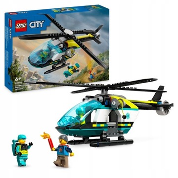 KLOCKI LEGO CITY HELIKOPTER RATUNKOWY OBROTOWE ŚMIGŁA PREZENT DLA 6,7 LATKA