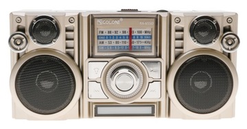 Radio PRZENOŚNE SOLARNE 4xGłośnik Bluetooth RGB USB MP3 TF 4365