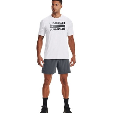 Koszulka męska Under Armour Team Issue Wordmark SS biała 1329582 100 - L