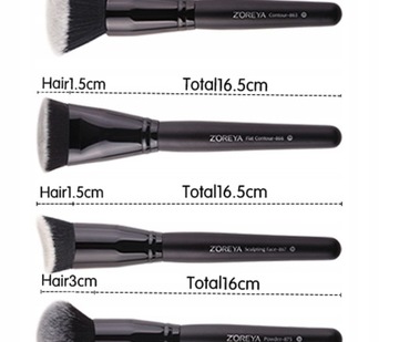 ZOREYA Черный набор кистей для макияжа глаз и лица Cosm