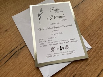 СЕРЕБРЯНЫЕ СВАДЕБНЫЕ ПРИГЛАШЕНИЯ СО СПИСКОМ ГОСТЕЙ