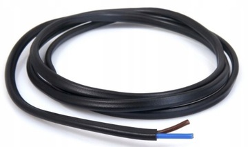Przewód dwużyłowy izolowany 2 x 0,75mm Czarny 1m