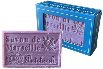 Francuskie mydło Marsylskie z oliwą z oliwek PATCHOULI PACZULA 125g