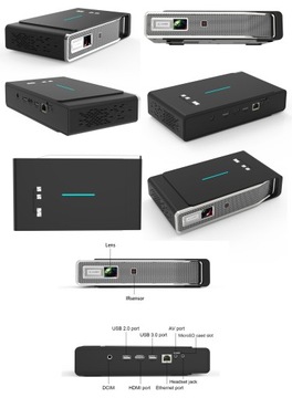 СВЕТОДИОДНЫЙ DLP-ПРОЕКТОР ANDROID АВТОФОКУС ЗУМ 4K 3D PL