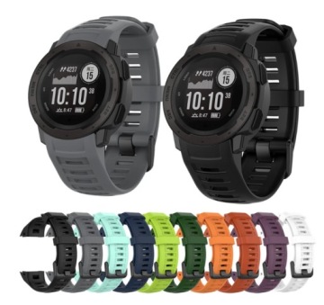 Garmin Instinct / Solar / ЧЕРНЫЙ силиконовый ремешок