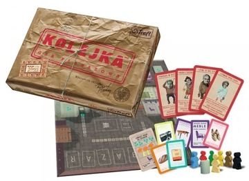 GRA PLANSZOWA TOWARZYSKA KOLEJKA SKLEPY CZASY PRL