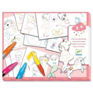 Творческий мир девушки 10 шаблонов Djeco