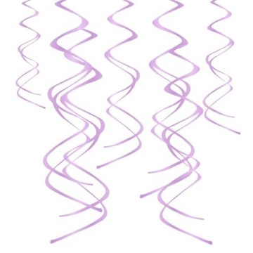 ŚWIDERKI wiszące ZAWIESZKI serpentyny fioletowe x5