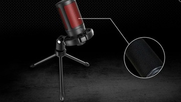 Mikrofon Pojemnościowy Gamingowy Studyjny USB statyw SAVIO SONAR PRO 01
