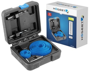 HOGERT KOMPLET ZESTAW OTWORNIC ZE STALI WĘGLOWEJ 14 CZĘŚCI HT6D464