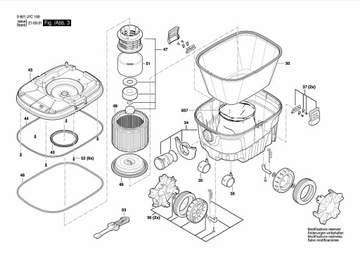 Колесо пылесоса BOSCH GAS12-25 с фиксатором