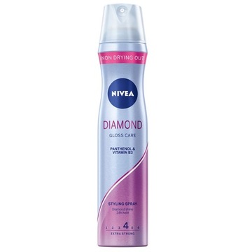 NIVEA Diamond Gloss Care lakier do włosów z pantenolem i witaminą B3 250ml