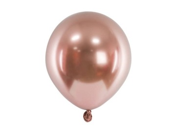 Balóny Glossy, Rose gold chróm, 12cm, 50 ks
