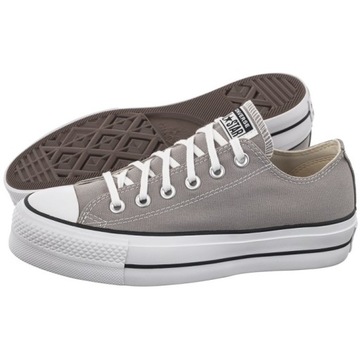 Buty Damskie Trampki na Platformie Converse CTAS Lift Ox Totally Szare