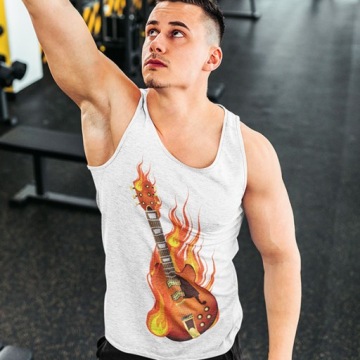 МАЙКА УЖАСЫ/РОК ГОРЯЩАЯ В ОГНЕ РОК-ГИТАРА