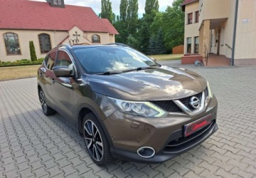 Nissan Qashqai II Crossover 1.2 DIG-T 115KM 2014 Nissan Qashqai Zarejestrowany - serwisowany - benzyna - kamery - panorama