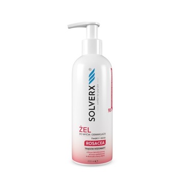 SOLVERX Rosacea Żel do mycia demakijażu twarzy trądzik różowaty 200