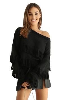 COCOMORE Sweter, frędzle Nowość