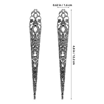 10 SZTUK PIERŚCIONKÓW NA PAZNOKCIE, STAROŻYTNE PIERŚCIONKI NA PAZNOKCIE, METALOWE PALCE CLA