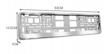 ХРОМИРОВАННЫЕ РАМКИ ДЛЯ НОМЕРНЫХ ЗНАКОВ НАБОР ДЛЯ ГЛЯНЦЕВЫХ ЗНАКОВ 2 ШТ.