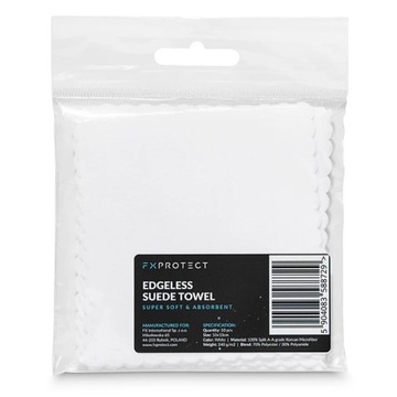 FX PROTECT Suede 10x10cm WHITE miękka mikrofibra do aplikacji powłok BIAŁA
