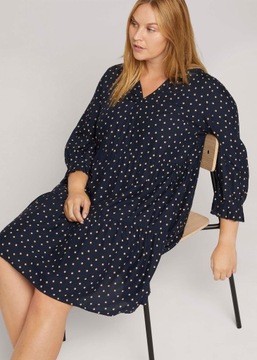 Tom Tailor Dress Fluent Feminine Shape - Navy Brow