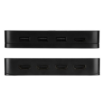 HDMI KVM-переключатель, 4 порта, компьютерный хост, 4 входа, 1 выход, 4k HD USB, общий доступ к сети