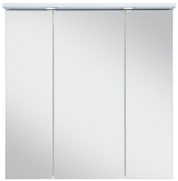 Szafka lustrzana lustro 70 cm LED, biały połysk