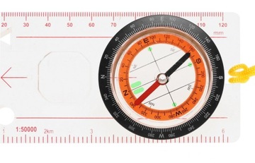 Карта разведчика КОМПАС с линейкой Компас Выпускное увеличительное стекло Турист 2709