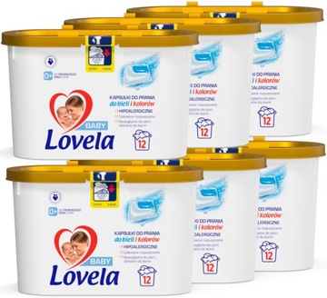 Zestaw Lovela Kapsułki do prania hipoalergiczne 72 sztuki