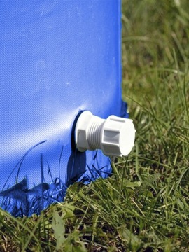 Складной резервуар для дождевой воды 2000 л, 150x115 см, синий контейнер для воды